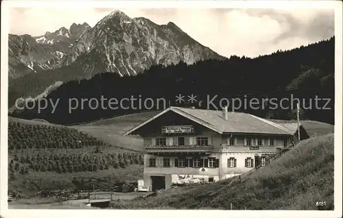 Obermeiselstein Oberstdorf Gasthof Pension Forelle Alpen Kat. Oberstdorf