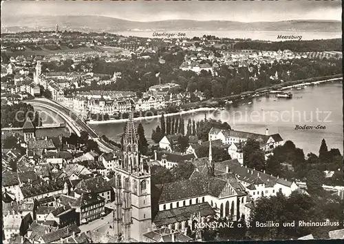 Konstanz Bodensee Basilika Rheinausfluss Meersburg ueberlinger See Kat. Konstanz