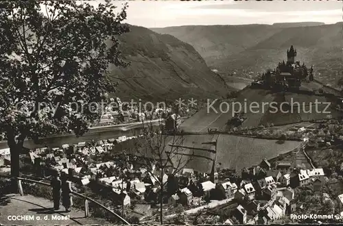 Cochem Mosel Panorama mit Burg Kat. Cochem