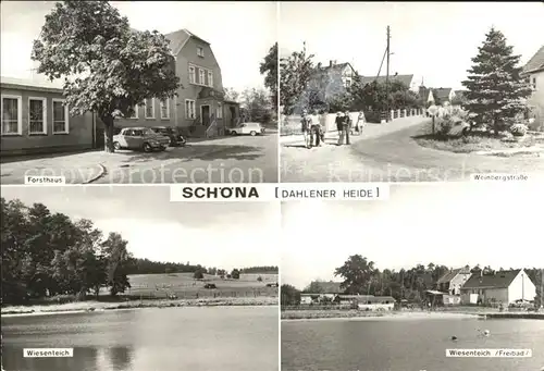 Schoena Cavertitz Forsthaus Weinbergstrasse Wiesenteich Freibad Kat. Cavertitz