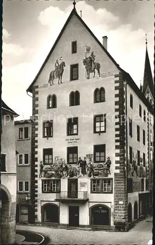 Konstanz Bodensee Das hohe Haus Buergerhaus Fassadenmalerei Historisches Gebaeude Kat. Konstanz