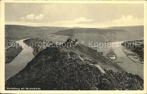 Marienburg Mosel mit Moselschleife Kat. Puenderich