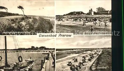 Prerow Ostseebad Weststrand Duenenhaus Bootssteg Oststrand / Darss /Nordvorpommern LKR