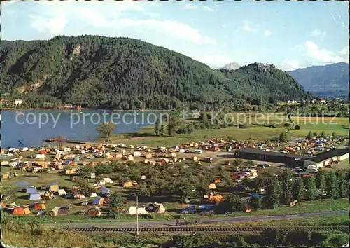 Ossiachersee Campingbad Ossiacher See mit Ruine Landskron Kat. Ossiach