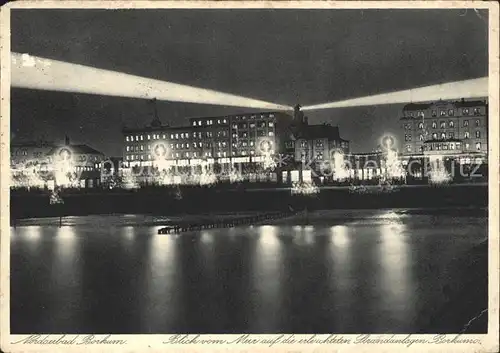 Borkum Nordseebad Strandanlage bei Nacht / Borkum /Leer LKR