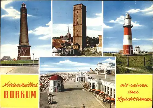 Borkum Nordseebad Leuchttuerme