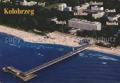 Kolobrzeg Polen Fliegeraufnahme Kat. Kolberg Pommern