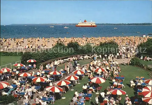 Travemuende Ostseebad Casino Cafegarten Dampfer Strand Kat. Luebeck