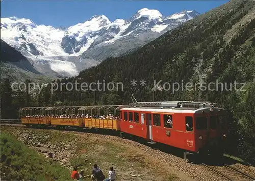 Berninabahn Aussichtswagen Bellavista Piz Bernina Piz Morteratsch Kat. Eisenbahn