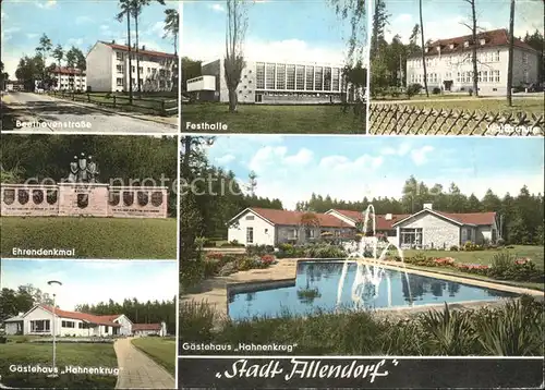 Allendorf Bad Sooden Gasthaus Hahnenkrug Festhalle Beethovenstrasse  Kat. Bad Soden am Taunus