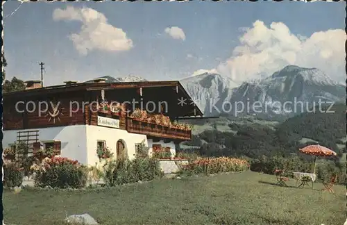 Schoenau Berchtesgaden Landhaus und Hoher Goell Kat. Berchtesgaden