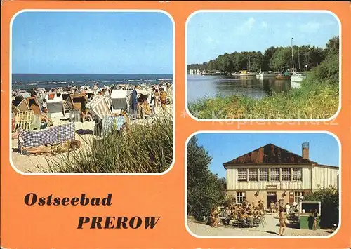 Prerow Ostseebad Strand Seglerhafen Milchbar Duenenhaus / Darss /Nordvorpommern LKR