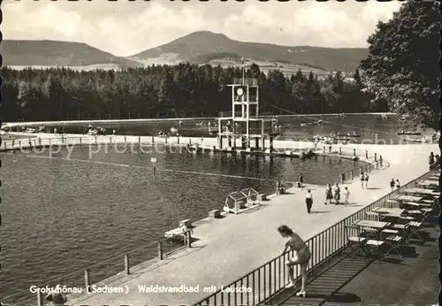 Gross Schoenau Goerlitz Waldstrandbad mit Lausche Kat. Goerlitz