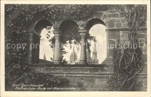 Bad Gelnhausen Barbarossa Burg mit Marienkirche