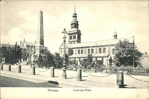 Worms Rhein Ludwigs Platz Kirche Kat. Worms