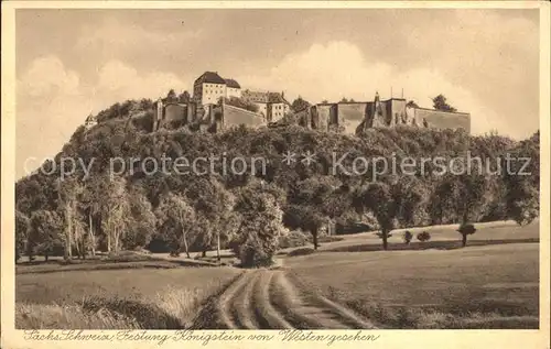 Saechsische Schweiz Festung Koenigstein Kat. Rathen Sachsen