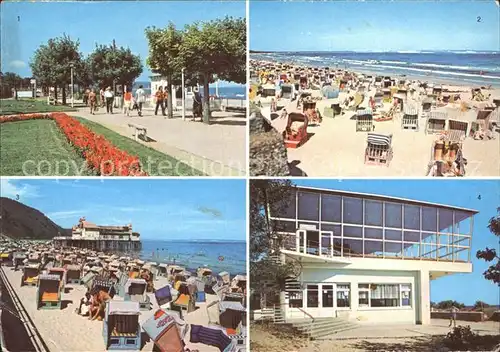 Ruegen Baeder der Insel Goehren Binz Sellin Baabe Promenade Strand HO Gaststaette Kat. Bergen