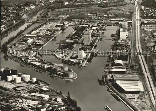 Stuttgart Neckarhafen Fliegeraufnahme Kat. Stuttgart