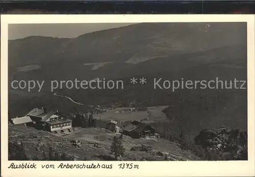 Arberschutzhaus Blick ins Tal Kat. Grosser Arber Bayerisch Eisenstein