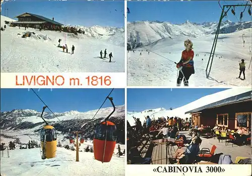 Livigno Cabinovia Monte Blesaccia Bergrestaurant Wintersportplatz Kat. Livigno Sondrio