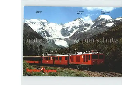 Rhaetische Bahn Bernina Express Bellavista  Kat. Eisenbahn