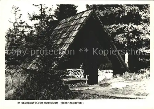 Georgenfeld Huette im Georgenfelder Hochmoor Kat. Zinnwald Georgenfeld