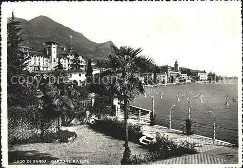 Gardone Riviera Lago di Garda Uferpartie am Gardasee Kat. Italien