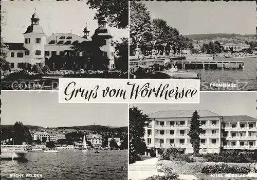 Woerthersee Schloss Velden Promenade Bucht Velden Kat. Oesterreich