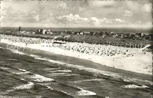 Juist Nordseebad Fliegeraufnahme Strand / Juist /Aurich LKR