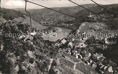 Cochem Mosel Panorama mit Sesselbahn Kat. Cochem