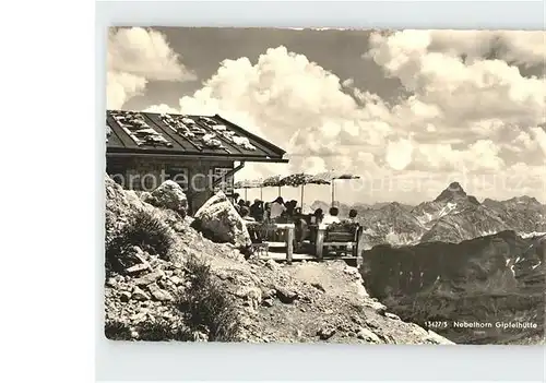 Nebelhorn Gipfelhuette Alpenpanorama Kat. Oberstdorf