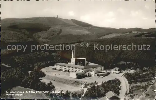 Hohe Bracht Fliegeraufnahme Missionshaus Maria Koenigin Kat. Lennestadt