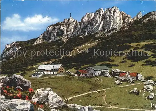 Chiemgau Steinlingalm mit Kampenwand Kat. Chiemsee