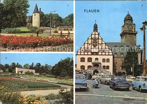 Plauen Vogtland Parktheater Stadtpark Nonnenturm  Kat. Plauen