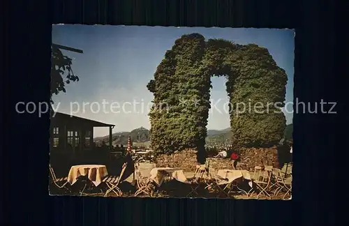 Siebengebirge Rolandsbogen Blick zum Petersberg Drachenfels Kat. Koenigswinter