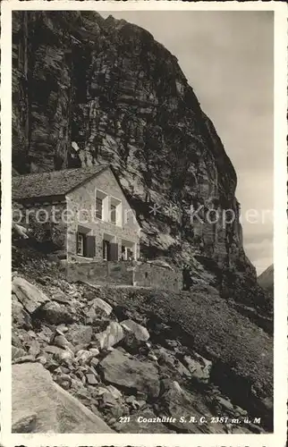 Coazhuette Schutzhaus Berninagruppe Kat. Samedan