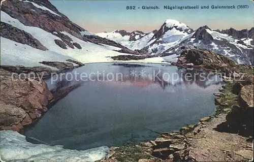 Gletsch Naegelisgratseeli und Galenstock Bergsee Kat. Rhone