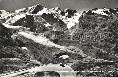 Sustenstrasse Gebirgspass Steingletscher Gwaechtenhorn Tierberge Kat. Susten