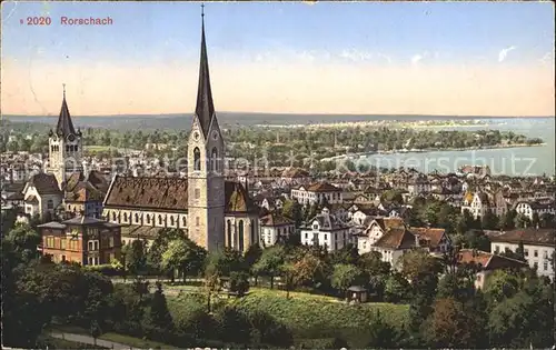 Rorschach Bodensee Ortsansicht mit Kirche Kat. Rorschach