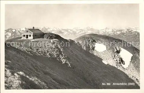 Alvierhuette Berghaus Appenzeller Alpen Alpenpanorama Kat. Alvier