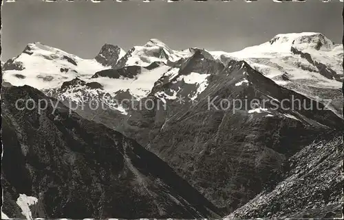 Saastal Strahlhorn Rimpfischhorn Allalinhorn Alphubel Walliser Alpen / Saas Fee /Bz. Visp