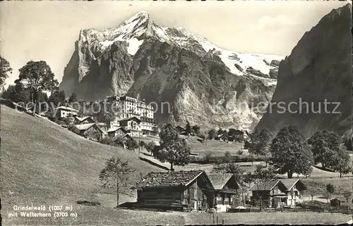 Grindelwald mit Wetterhorn Kat. Grindelwald