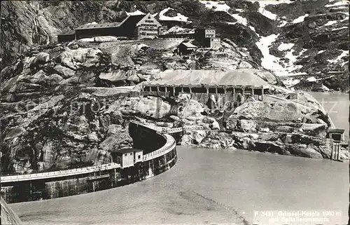 Grimsel Pass Passhoehe mit Hotel Alpenroesli Kat. Grimsel