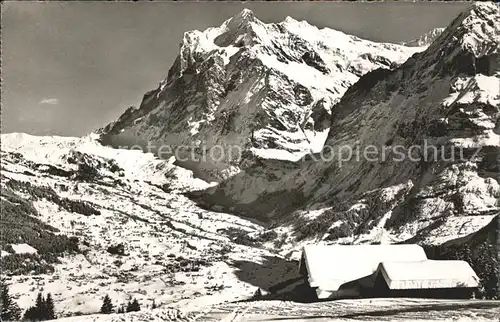 Grindelwald mit Wetterhorn Kat. Grindelwald