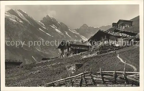 Muerren BE mit Gslpaltenhorn Kat. Muerren