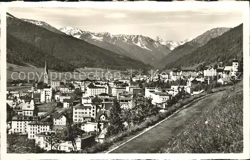 Davos Platz GR mit Hohe Promenade und Tinzenhorn / Davos /Bz. Praettigau-Davos