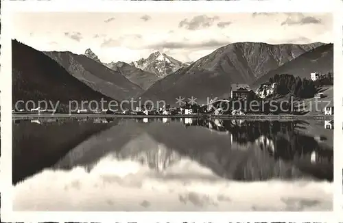 Davosersee mit Tinzenhorn Piz Michel Kat. Davos