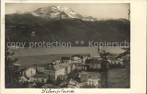 Silvaplana GR mit Piz Corvatsch Berninagruppe Kat. Silvaplana