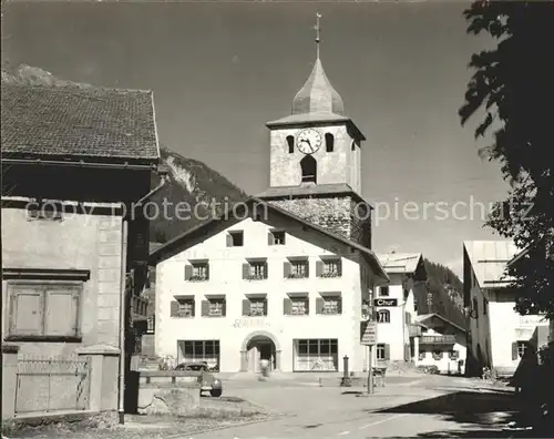 Berguen Bravuogn GR Dorfpartie Kirche Kat. Berguen