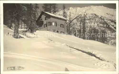 Bevers GR Berghaus im Winter / Bevers /Bz. Maloja